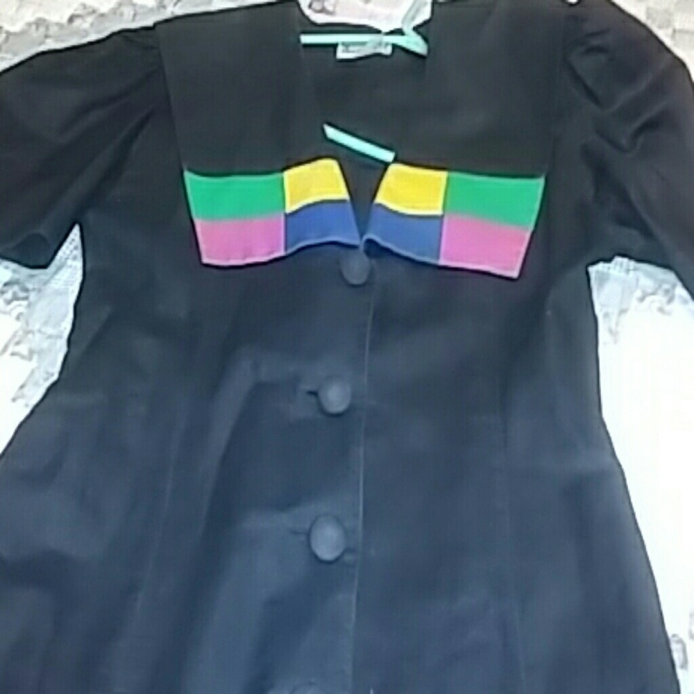 Susan Bennett Womens blackButton Down  Dress